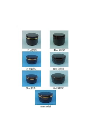 25-30-50-100-150 ML Boş Kozmetik-Krem-Pomat Kutusu Lüx Plastik Krem Kavanozu 1-250 Adet