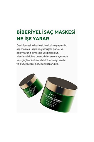 The Ceel Biberiyeli Saç Bakım Maskesi | Shea Yağı, Argan Yağı ve Hidrolize Protein Özlü 250 ML