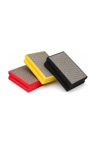 Telum Handpad Kırmızı 200 Kum 90 55 Mm Elmas El Zımparası Cam Kenar Düzeltme Pedi