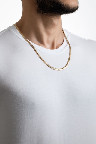 So Chic Örgü Model Sarı Kaplama Çelik Erkek Kolye Sarı