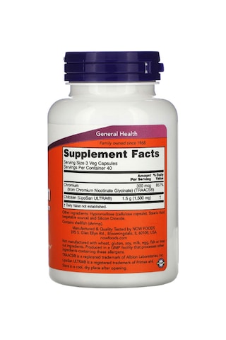Now Chitosan Plus Chromium, 500 Mg, 120 Veg Capsules. Usa Men...