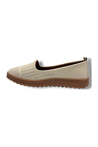 Ayzen 140-26 Cilt Deri Ultra Soft Anatomik Fahıon Kadın Babet Bej