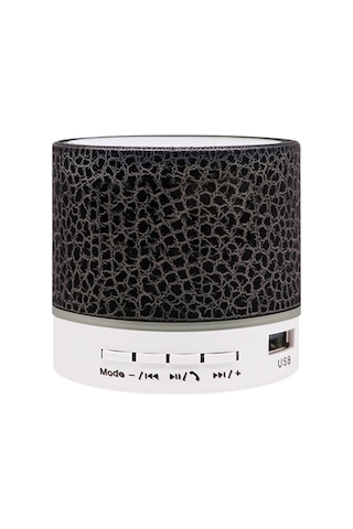 Suofeng Sıçramalı Desenli Mini Bluetooth Hoparlör - Su Geçirmez, Usb/tf Kart Desteği, Araçta Kullanıma Uygun, Zıplayan Işık Özelliği Siyah