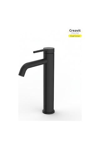 Creavit Vasa BT.VS6500S Uzun Lavabo Armatürü Mat Siyah