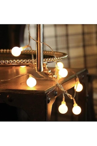 Minik Top Led Işık, 3 Metre, Yılbaşı Ağaç Işığı, Noel Işıklandırması, Ev Süsleme, Kamp Işığı