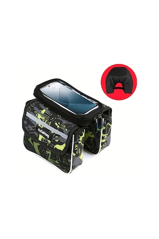 Willowhaven Kamufle Yeşil Bisiklet Sırt Çantası Sürüş Çantası Üst Boru Torbası Haki