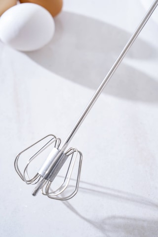 Evero Manuel Çelik Çırpıcı - 30 Cm Silver