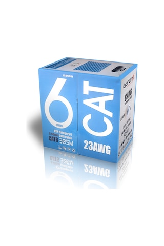 Apronx 305 Metre Cat6 Kablo Gri Renkli 23 AWG 0.50mm UTP Kablo
