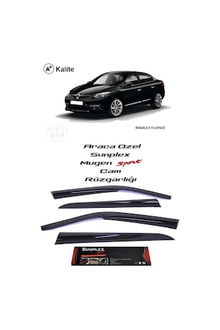 Renault Fluence Sunplex Marka Cam Rüzgarlığı Mugen 4'Lü