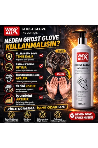 Waxall Ghost Glove Hayalet Eldiven Koruyucu El Bariyeli Jel Vanilya