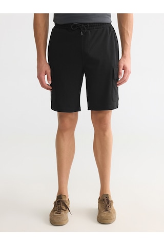 Lcwaıkıkı Classic Siyah Regular Fit Erkek Kargo Şort