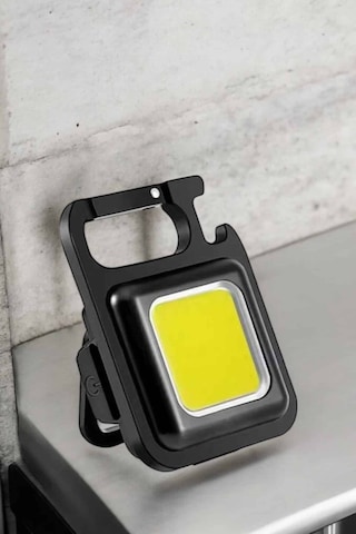 Led Işık Acil Durum Işığı Çok Fonksiyonlu Mıknatıs Özelliği Siyah