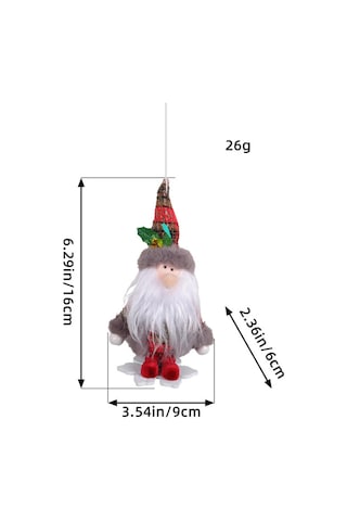 Yılbaşı Çam Ağacı Süsü Noel Baba Ayaklı Dekor Süs 17 Cm 1 Adet