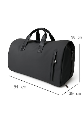 Takım Elbise Çantası Deri Ayakkabı Bölmeli Çok Yönlü Omuz Askılı Siyah