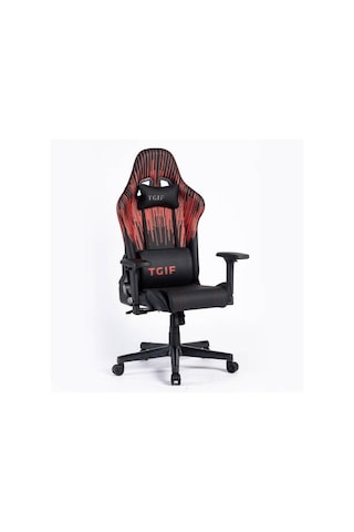 Adore Gaming Apollo Profesyonel Oyuncu Ve Yönetici Koltuğu-siyah-çizgi Kırmızı 42x124-131,5x64 Cm