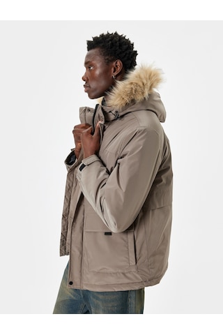 Koton Anorak Ceket Slim Fit Fermuarlı Kahverengi 5wam20059hw Kahverengi