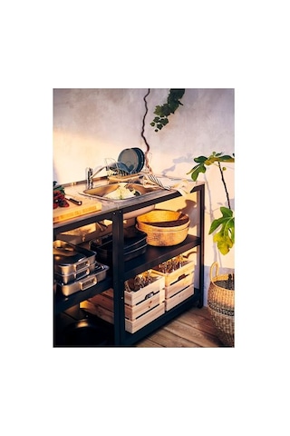 Ikea Grıllskär Dış Mekan Lavabo Ünitesi, Paslanmaz Çelik-siyah, 86x61 Cm, Bataryasız