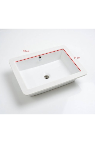 Ideal Standard - Tezgah Altı Hilton Lavabo 50x34 Cm - Z251801- Beyaz