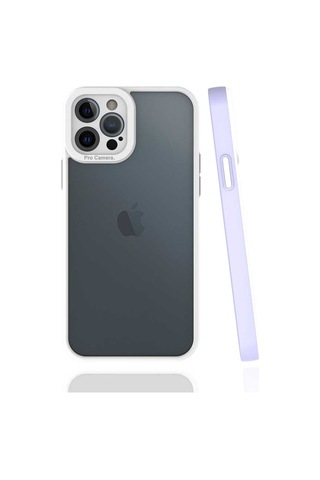 Zeyline Apple Uyumlu iPhone 12 Pro Zore Mima Kapak-lila