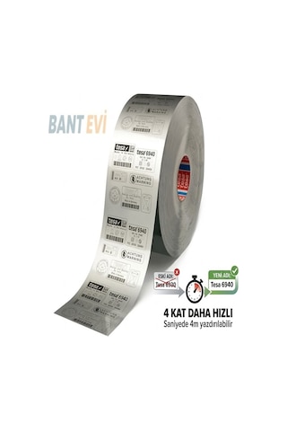 Tesa 6930 Lazer Etiket Bandı Gri 5metre Tesa® 6940 Gümüş Gri