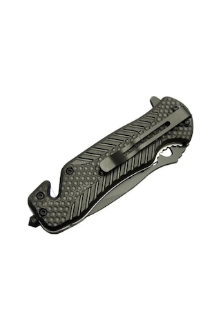 Kurtarma Çakısı Kırmızı 22 Cm Yarı Otomatik , Kemerlikli Çok Renkli