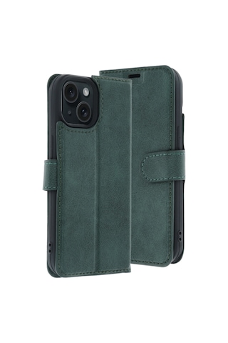 Newface - 123 - Apple Apple iPhone Uyumlu 15 Trend S Plus Kapaklı Kılıf - Glblseme - - Yeşil