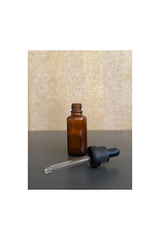 20 Ml Amber Şişe Cam Damlalıklı 100 Adet Kahverengi