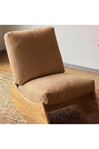 Comfort Sallanır Koltuk Tv Koltuğu Sallanan Berjer Sandalye Sütlü Kahverengi