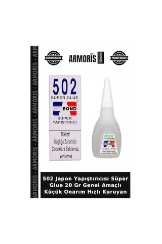 502 Japon Yapıştırıcısı Süper Glue 20 Gr Genel Amaçlı Küçük Onarım Hızlı Kuruyan