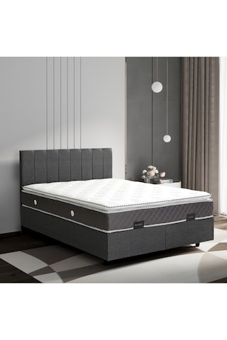 Azra Yatak Elite Pedli Tam Ortopedik Yatak Baza Başlık Seti 160x200