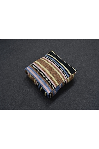 Zehra Abla Halı Yeni El Dokuma Dekoratif Puf Köşe Minderi Kırlent Kılıfı Kilim 6224