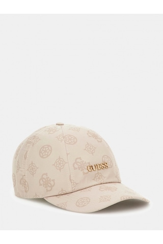 Guess Şakayık Baskılı Tamamı Beyzbol Kadın Krem Şapka Aw5502pol01-sto Krem