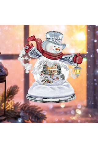 Geeksen Noel Eve Stickerleri - 30x20cm Kağıt Malzeme İle Noel Atmosphere Yaratıcı Dekoratif Etiketler 1 Adet Diğer