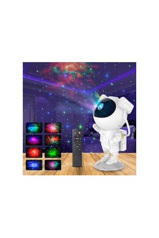 Junglee 34 Astronot Starry Projector Galaksi Gece Lambası Yıldız Samanyolu Işıklandırma İle Uyumlu
