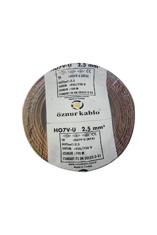 Öznur 2,5 Mm Nya Kablo Kahverengi-100 Metre