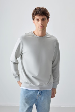 Taş Pamuk Yumuşak Dokulu Standart Fit Basic Erkek Sweatshirt - 88363 Taş