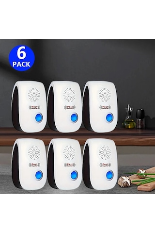 Boatshop1 6lı Ultrasonik Haşere Kovucu Seti Tüm Ev İçin Yükseltilmiş Elektronik Böcek Savar Cihazı İnsanlar Ve Evciler İçin Güvenli