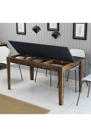 Milan Yemek Masası - Ceviz / Antrasit