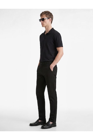 Koton Viskon Karışımlı Cepli Slim Fit Kumaş Pantolon Siyah 6sam40079hw