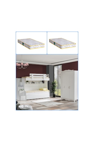Ranza, Su Yavrulu Ranza 3 Kapaklı Dolap + 2 Adet Comfort Yatak 90 X 190 CM