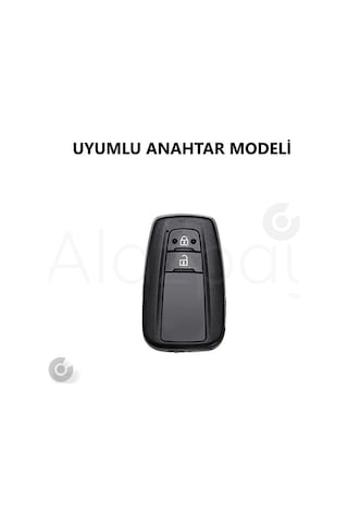 Toyota C-hr Corolla Rav4 Camry Land Cruiser Prius Prado Deri Görünüm Tpu Anahtar Kılıfı Gümüş