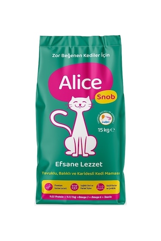 Alice Snob Mix Zor Beğenen Yetişkin Kedi Maması 15 KG