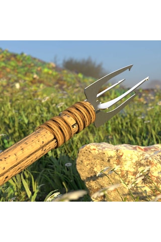 Kamp Ayısı Fiskspids Bushcraft Metal 2mm Mızrak Ucu Gri