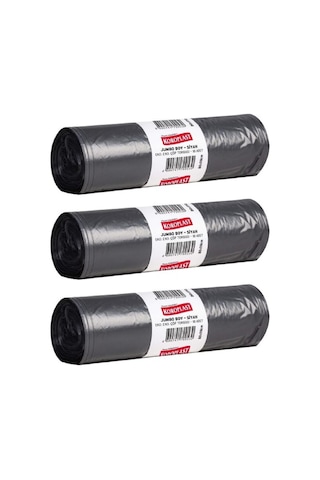 Koroplast Endüstriyel Jumbo Boy Çöp Poşeti Siyah 10'lu 80 x 110 CM