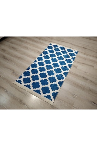 Yamalıhome Style M7505Moda Maça Mavi 80X150 Cm Baskı Kilim