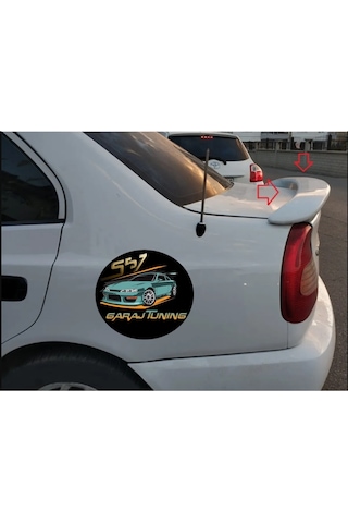 Hyundai Accent 1 Yumurta Kasa Işıklı Bagaj Spoyler Fiberglass Boyasız