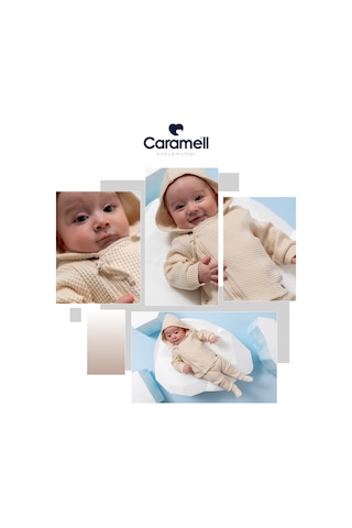 Caramell Barbosa Soft Teddy 3'lü Takım 3-6ay/6-9ay/9-12ay/12-18ay Tku1863 Yeni Sezon Ekru