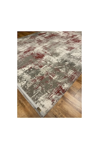 Begonvil Bv03b Bordo-gri-krem Halı Çok Renkli