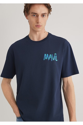 Mavi - Mavi Baskılı Lacivert Tişört 0612468-70490 Lacivert