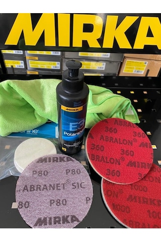 Mirka Cam Temizlik Seti Araç Pasta Seti 6'lı Set (Mirka E3 Cam) Mirka Cam Temizlik Seti Araç Pasta Seti 6'lı Set (Mirka E3 Cam)